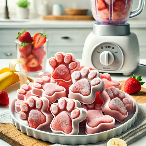 Frozen Strawberry Banana Summer Treats for Dog